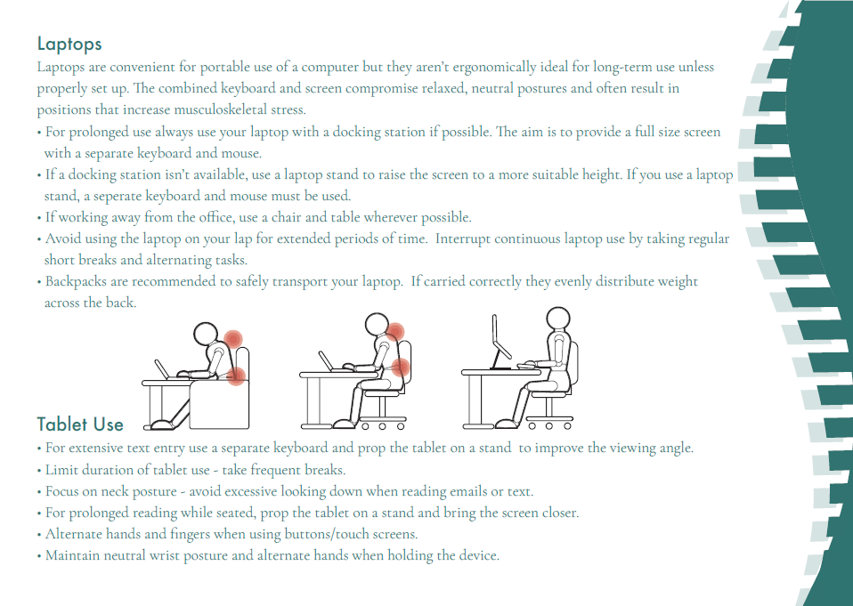 Laptop and tablet use guidance for DSE assessments